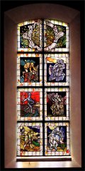 "Lebensbilderfenster" 1988-93 Ev.Kirche Buoch